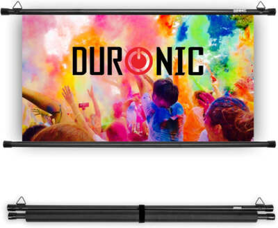 Duronic BPS40 16:9 Beamer Leinwand | 40 Zoll Projektor Leinwand | 16:9 Heimkino 