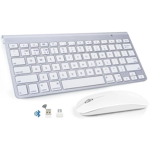 Wireless Keyboard and Mouse for Apple iMac Windows  (2.4G Wireless/Bluetooth)