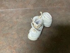 Vintage Baby Nike White Leather Sneakers Size 2.5 CON84