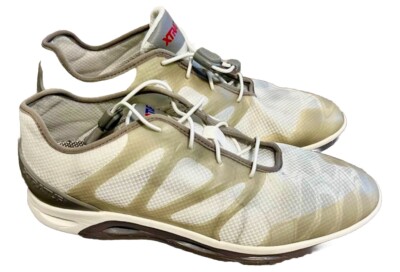 Xtratuf Mens Size 10 Gray White Quick Lace Low Top Slip Resistant Deck Sneakers 