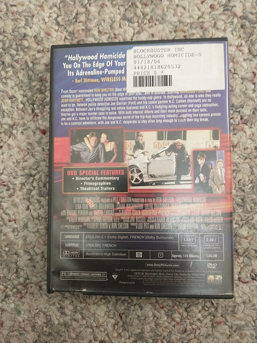 Hollywood Homicide - DVD - Very Good - Josh Hartnett, Harrison
