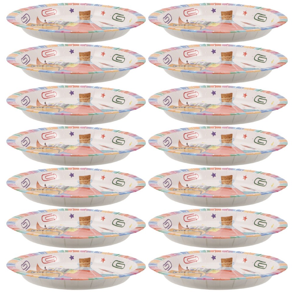 48 pcs Back To School Party Paper Plates Paper Plates Party Festival
