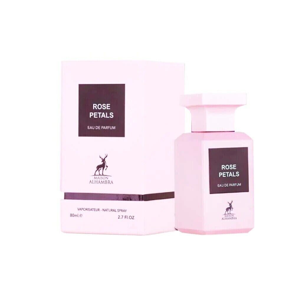 ROSE PETAL BY MAISON ALHAMBRA EDP SPRAY FOR HER 80 ML- 2.7 OZ NEW