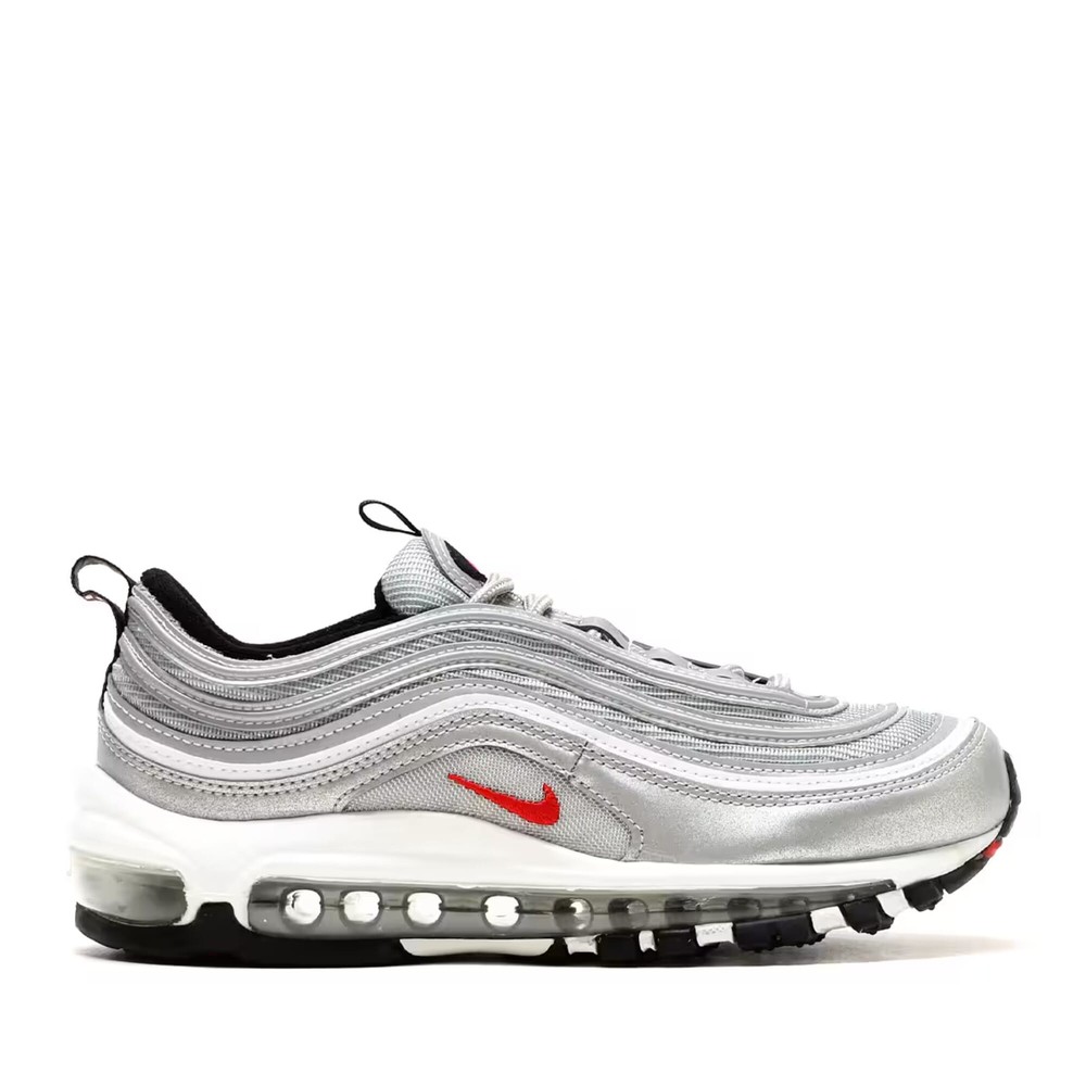 Nike Air Max 97 OG Metallic Silver Varsity Red Women's Running Shoes DQ9131-002