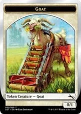 4 x Goat Token - Foil - Unstable - Moderate Play - MTG