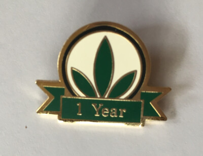 HERBAL-LIFE 1 YEAR ACHIEVEMENT AWARD SERVICE PIN ÉPINGLETTE