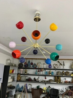 Mid Century Sputnik Chandelier Modern Stilnovo Design Italian Fixture2