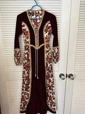 Vintage 1970’s Gunne Sax Black Label Medieval Tapestry Renaissance Maxi Dress