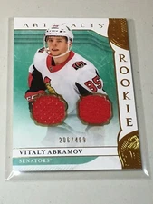 F37571 2019-20 UD Artifacts Base Gold Jersey Relic #175 Vitaly Abramov /499
