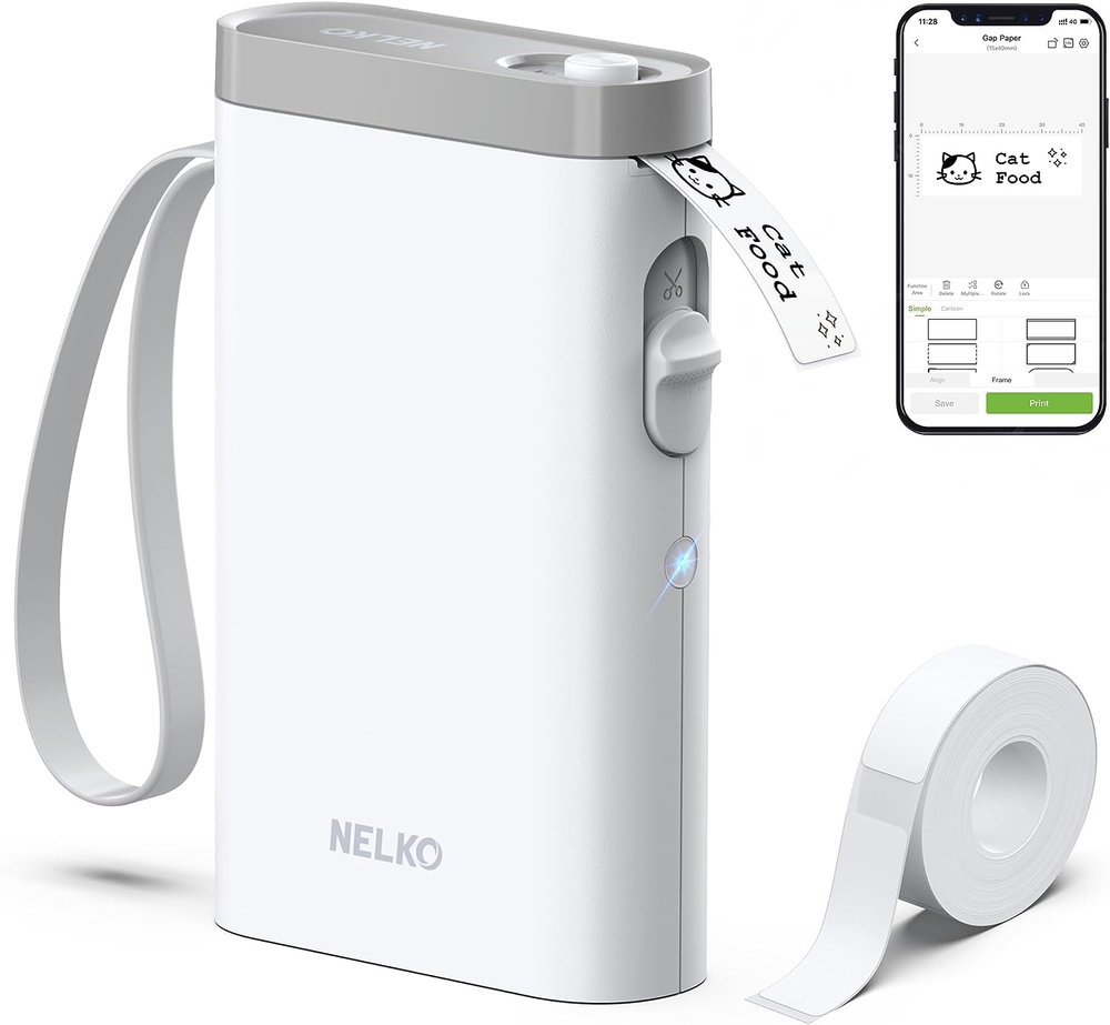Bluetooth Label Maker P21 with Tape, Wireless Mini Label Printer for Organization
