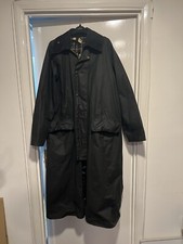 Barbour Trench Coat - A170 Burghley - Size C38/97cm - Black - 1980’s