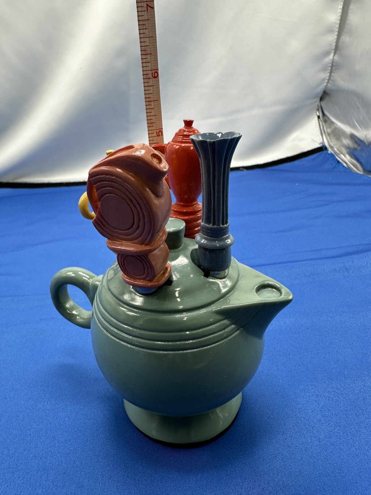 Fiesta Decorative Green Teapot Holder with 4 Spreaders Knives eBay