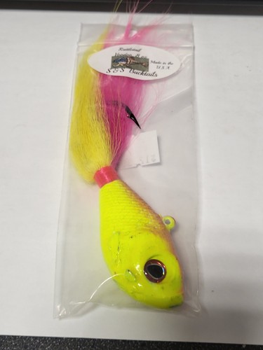 1 ORIG. S&S Bucktails RATTLETAIL Jig VOODOO 8 oz. NATURAL HAIR - FREE SHIP
