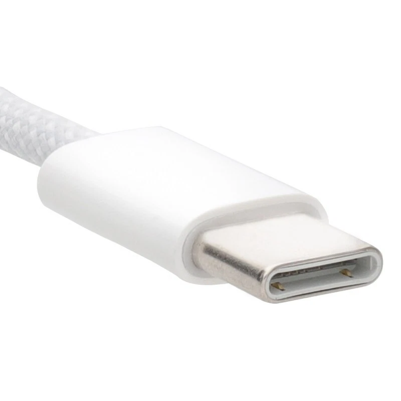CABLE DE CARGA USB TIPO C TRENZADO A CABLE USB-C PARA IPHONE 15/SAMSUNG 1M BLANCO Foto 3 de 4