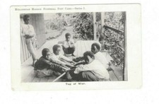 NORFOLK ISLAND Postcard, MELANESION MISSION, Tug of War cds LITTLE RIVER Vic 