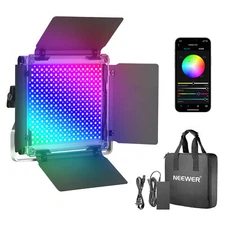 NEEWER 660PRO RGB Led Video Light Lighting Full Color with Barndoor/U Bracket