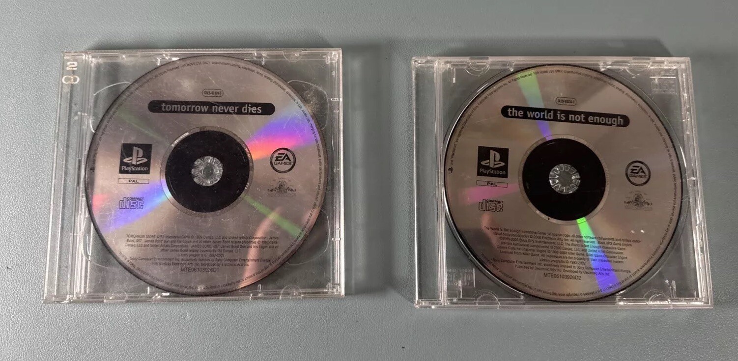 007 TOMORROW NEVER DIES & THE WORLD IS NOT ENOUGH - Ps1 - PlayStation 1 -