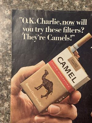 1967 Camel Cigarettes PRINT AD Regular or Filter VTG 1960s Have A Real Smoke