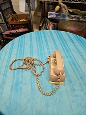 GTE Rotary Dial Wall Phone Automatic  Electric Vintage 80's Pinkish Untested 