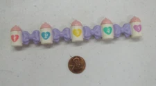 1989 Vtg Tyco The Quints Special For 5 Baby Babies Bottles Connected Purple Bows