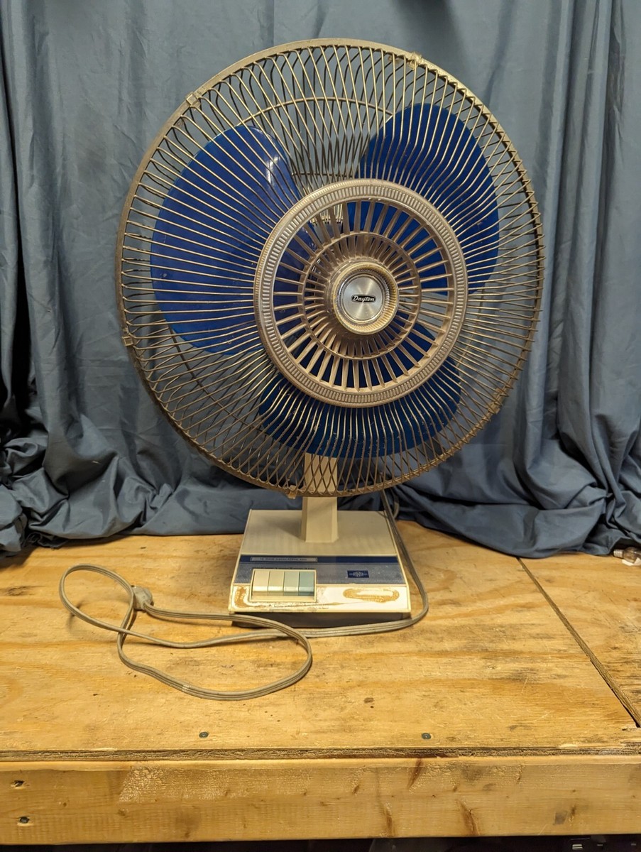 GENERAL oscillating fan 青 TESTED Vintage Dayton Oscillation 16