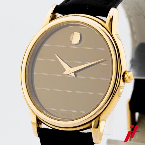 Orologio da Polso Movado Museum Acciaio Inox PVD Solar Cinturino IN Pelle 33 MM - Foto 2 di 5