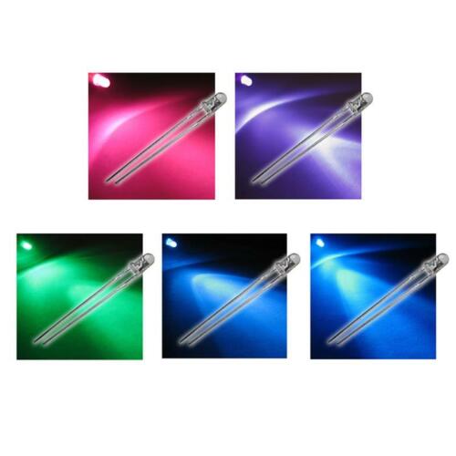 LED 3mm wasserklar versch Farben & Helligkeit Leuchtdioden LEDs transparent 3 mm - Bild 4 von 17