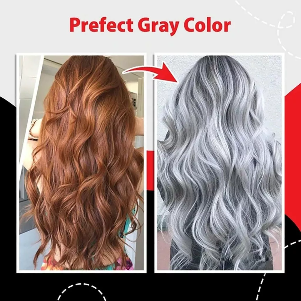 Women Silver Gray Hair Dye Trendy Easy To Dye Hair Care Lasting Mild Hairs  Paste