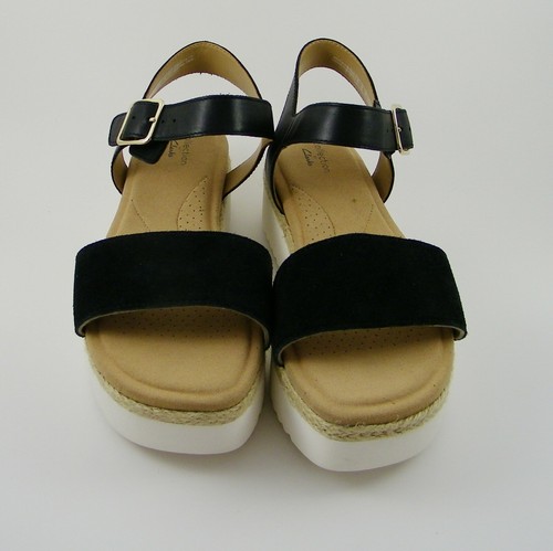 clarks black platform sandals
