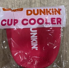 RARE Dunkin Donuts 24oz Medium Cup Cooler Koozie Hot Pink