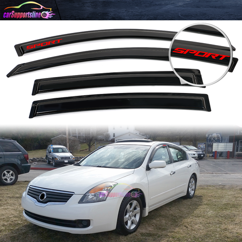 Smoke Tinted Window Rain Guards / Vent Shades For 2002-2006 Nissan Altima Sedan (4-Piece Set) - No Drilling, Self-Adhesive 14 thumbnail image