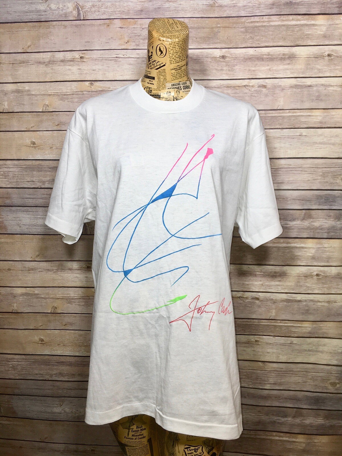 T-shirt Vintage Johnny Cash - Taille XL, Noir - Occasion En Très Bon état