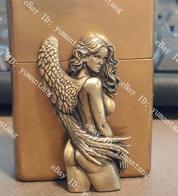 1 piece Brass Sexy Angel Goddess badge sticker Lighter DIY Accessories