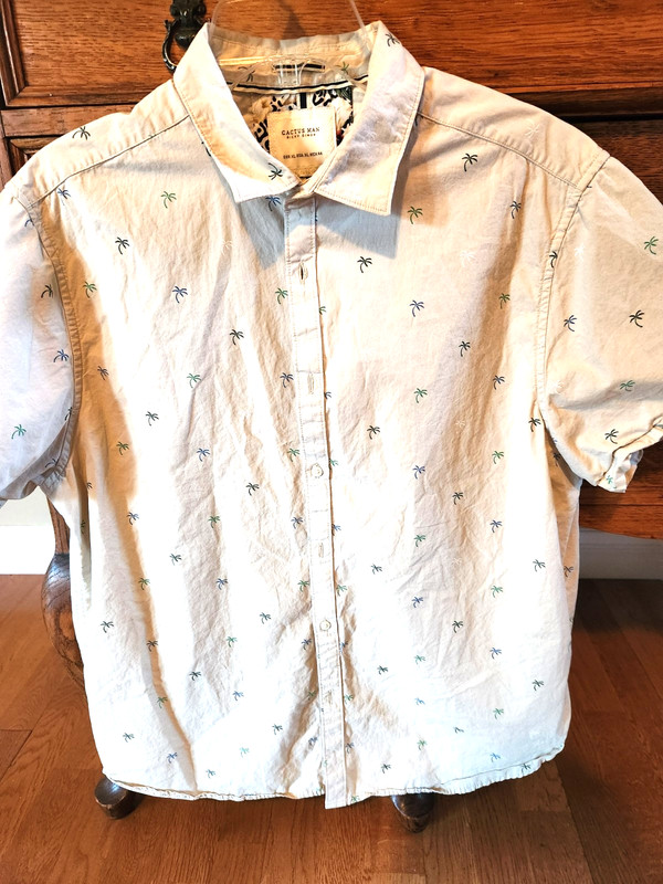 Cactus Man shirt palm trees cotton size xl