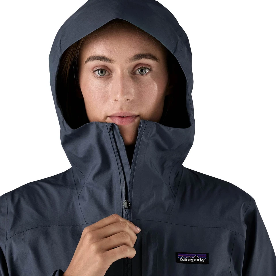 Patagonia Womens Boulder Fork Rain Jacket - Smolder Blue - Size M - Image 3 of 4