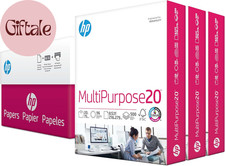 HP Printer Paper 8.5 X 11 Paper Multipurpose 20 Lb 3 Ream Case - 1500 Shee