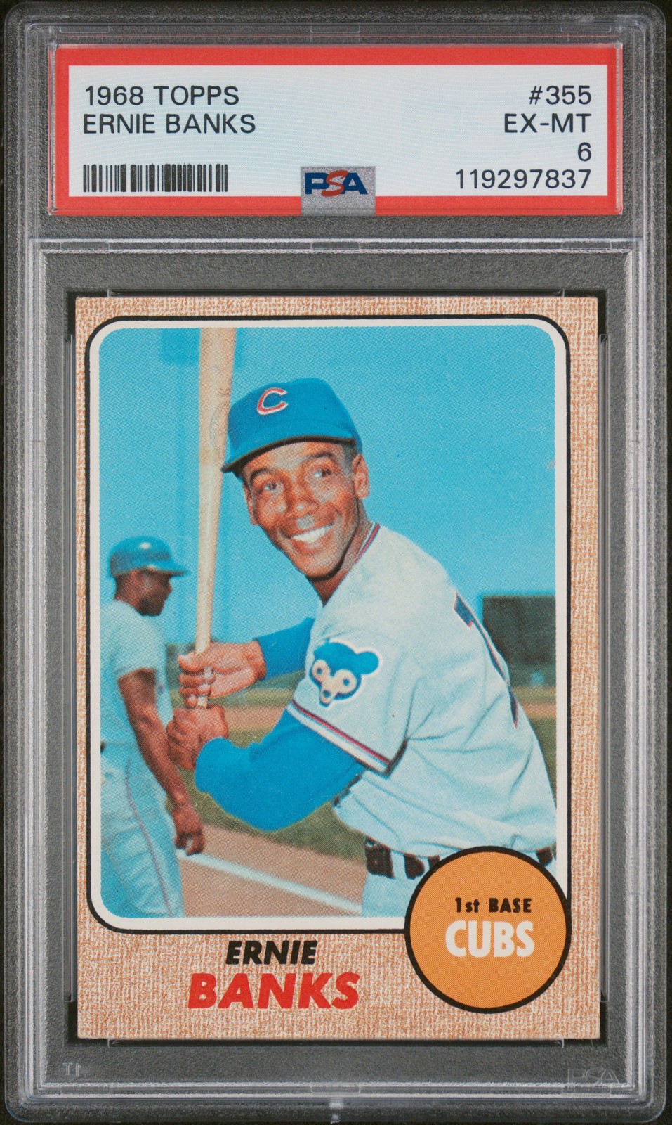 1968 TOPPS #355 ERNIE BANKS PSA 6