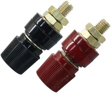 Remote battery terminal studs kit with red and black posts for power connection