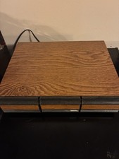 Vintage Audio Cassette Storage Holder Wood Look 3 Drawer Cabinet Holds 42