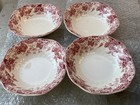Set of 4 Johnson Brothers Strawberry Fair Red Soup Cereal Bowls 7" England