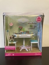 Barbie Home Table  Chairs Kitchen Playset With Puppy