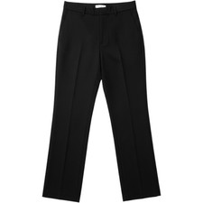 Charter Club Women's Petite Black Slim Fit Flat Front Solid Dress Pants