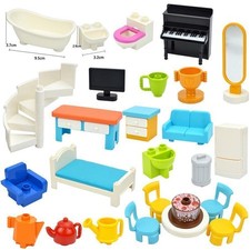 ️New for Lego Duplo Furniture Bed Chair Sof...