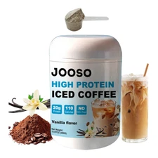 Jooso High Protein Iced Coffee, vanillaflavor, 15.87 oz (450g)