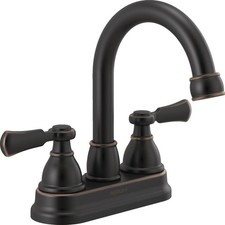 Peerless Elmhurst Two-Handle Centerset Bathroom Sink Faucet with Push Pop-Up