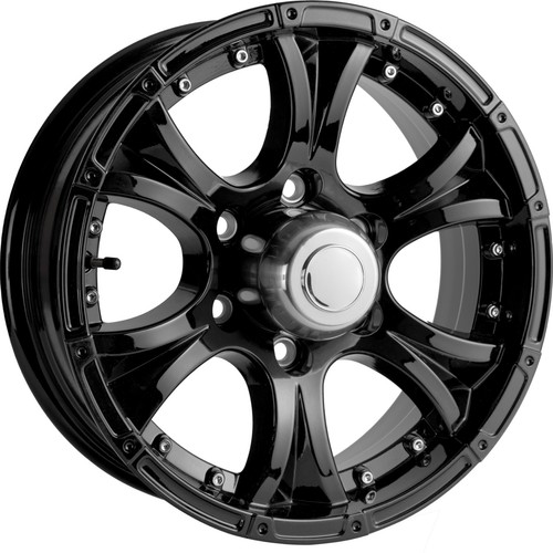 15x6 Trailer Wheel 6x5.5 Bolt Pattern Black Full Paint Aluminum Trailer Rim