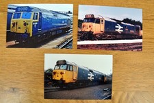 3 colour photos (6" x 4"): British Rail English Electric Type 4 Class 50 50008