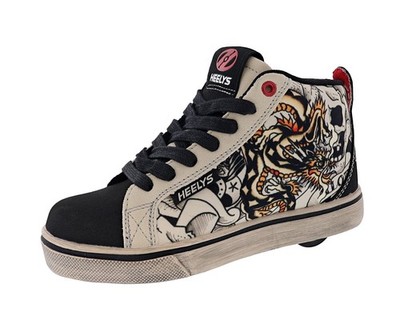 HEELYS KIDS YOUTH/BIG KIDS ED HARDY RACER 20 MID HE03052001 SKATE SHOES