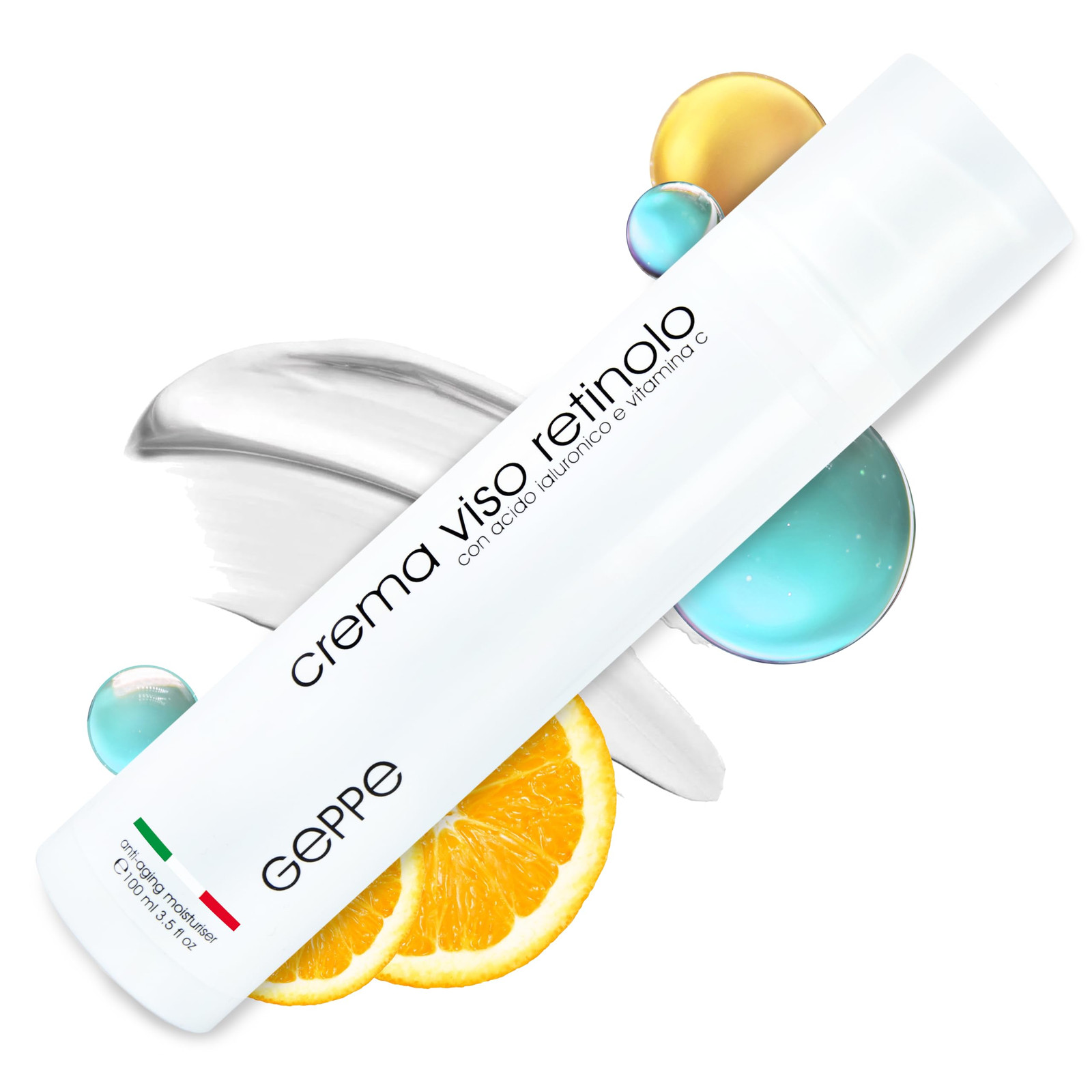 100ml. BIO Crema Retinolo Viso con Acido Ialuronico e Vitamina C - Crema (U6j)