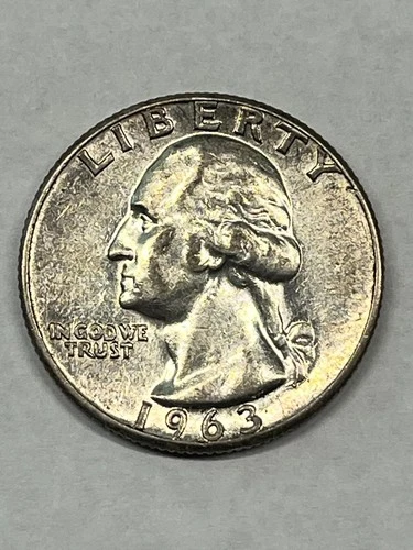 1963-P Washington Quarter - 90% Silver - AU
